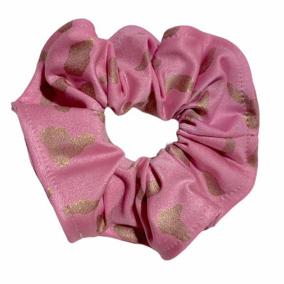 Handmade Scrunchies 4 Pieces Mixed Fabrics Mixed Color - Picture 4 of 11